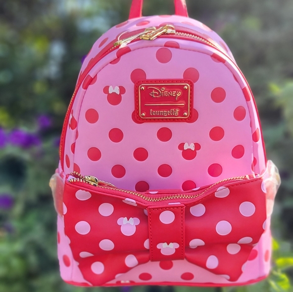 Loungefly Disney Minnie Mouse Pink Bow 2-in-1 Fanny Pack and Minnie backpack - Picture 10 of 10